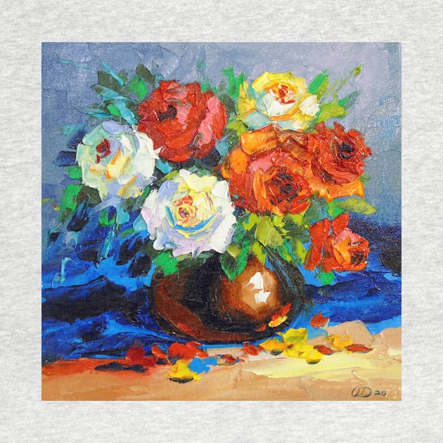 A bouquet of roses in a vase by OLHADARCHUKART